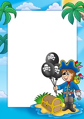 Image showing Frame with pirate boy