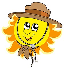 Image showing Sun in scout hat