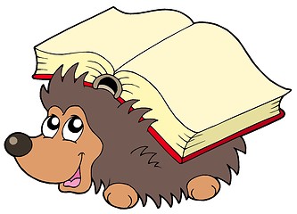 Image showing Hedgehog with book