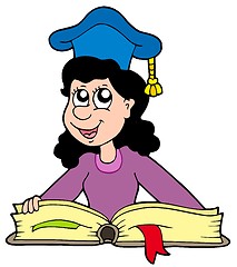 Image showing Woman teacher with book