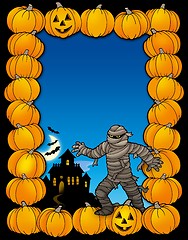 Image showing Halloween frame with mummy