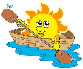 Image showing Sun in boat