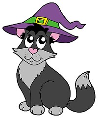 Image showing Cat with hat