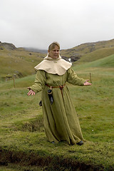 Image showing Women dressed in old viking style clothing