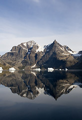 Image showing Mirror of a mountain in the water