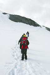 Image showing Tourists on the Antarctic Peninsula