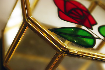 Image showing Rose brass jewelry box