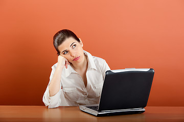 Image showing Businesswoman thinking