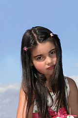 Image showing Serious Young Girl 