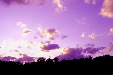 Image showing Purple clouds