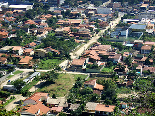 Image showing Itaipu city seen from the Mountain top