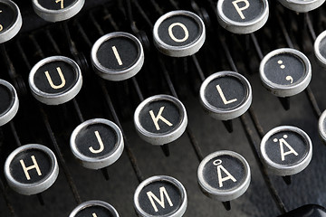 Image showing Antique typewriter keys.