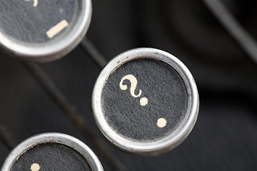 Image showing Question key on typewriter.