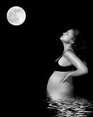 Image showing Pregnant Moon Goddess