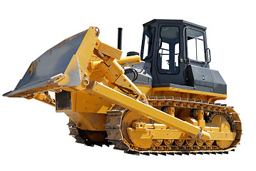 Image showing Side Of Bulldozer over white