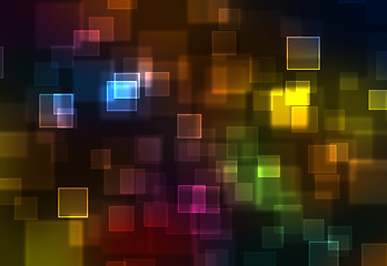 Image showing abstract rainbow squares background