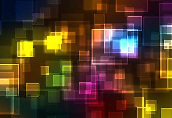 Image showing abstract rainbow squares background