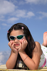 Image showing Little Girl in Sunglasses