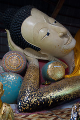 Image showing Resting Buddha image in Ayuttaya, Thailand