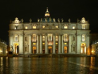 Image showing Saint Peter´s basilica - night