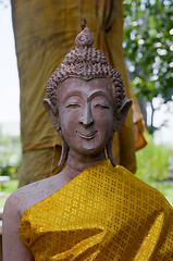 Image showing Smiling Buddha in Ayuttaya, Thailand