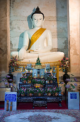 Image showing White Buddha image in Ayuttaya, Thailand