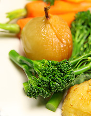 Image showing Broccolini And Vegetables