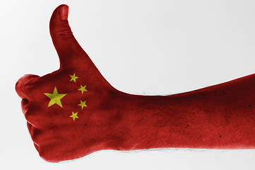 Image showing thumb up china