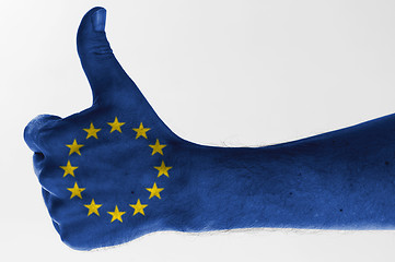 Image showing thumb up  european union