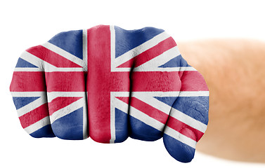 Image showing fist with british flag