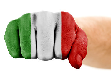 Image showing fist with italian flag