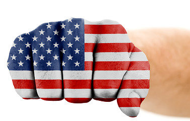 Image showing fist with us flag