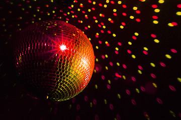 Image showing Disco ball red - yellow