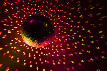 Image showing Disco ball red - yellow