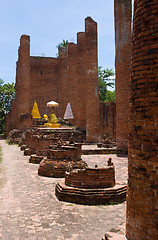 Image showing Temple ruin with Buddha in Ayuttaya, Thailand