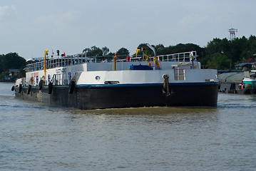 Image showing Small tanker for river transport of oil products