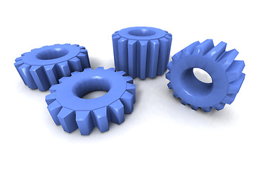 Image showing Blue Gears