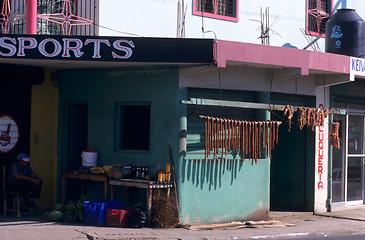 Image showing Local butchery shop - Dominican republic island