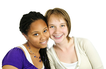 Image showing Two girlfriends