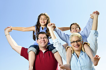 Image showing Happy family fun