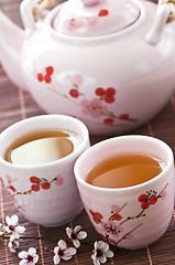 Image showing Green tea set