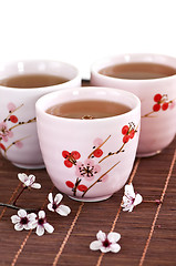 Image showing Green tea cups