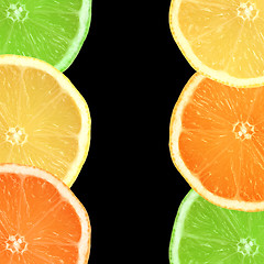 Image showing Lemons Limes and Orange Slices