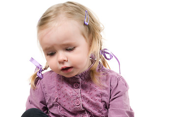 Image showing A little girl in studio