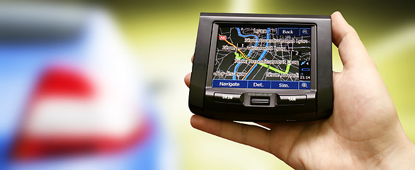 Image showing Gps in a man hand.