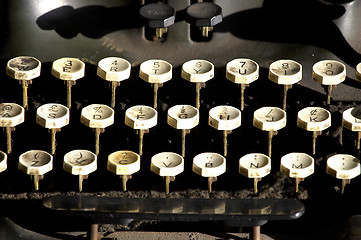 Image showing Old typewriter keys