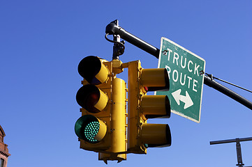 Image showing Traffic light on green