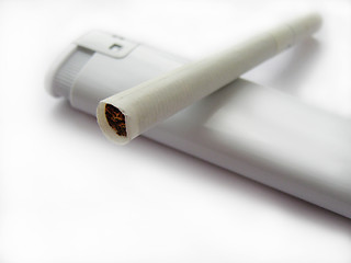 Image showing Cigarette And Lighter