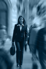 Image showing Businesswoman in a hurry