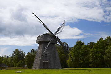 Image showing Old Lithuanian windmill